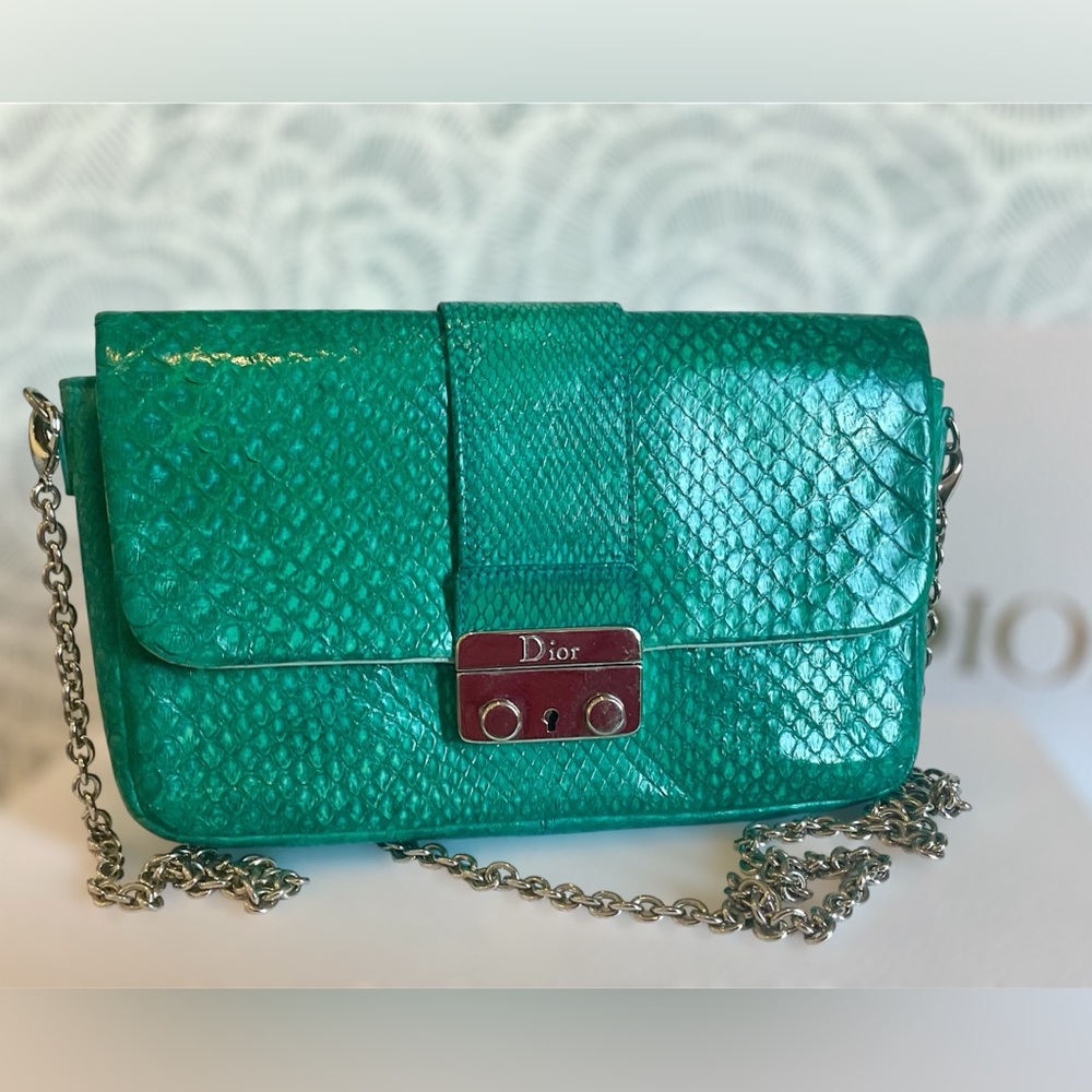Stunning  Rare Miss Dior Christian Dior Python Shoulder Bag
